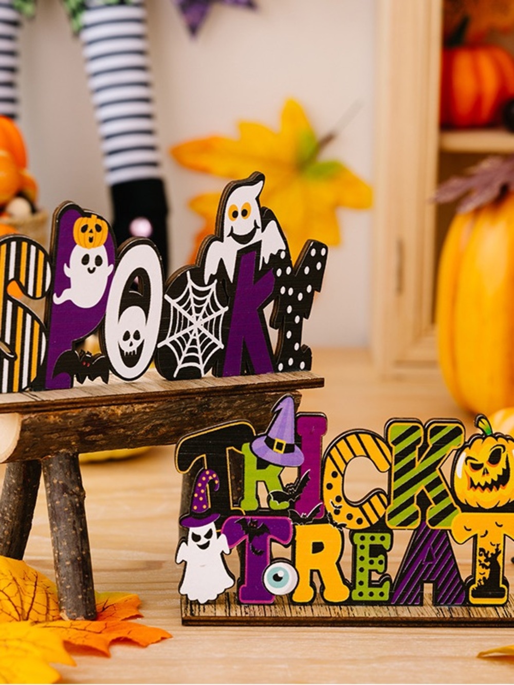 Halloween Wooden Decorative Tabletop Ornament